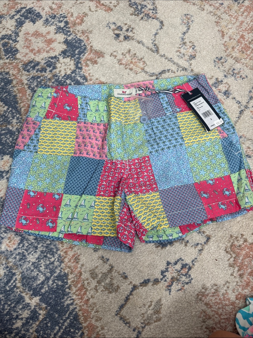 Vineyard Vines Multicolor Patchwork Nautical Shorts